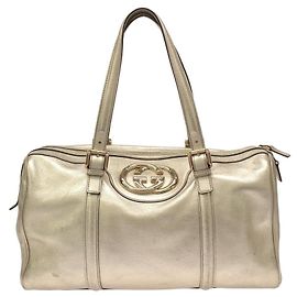 Borsa Boston Gucci Oro Metallizzato D'oro