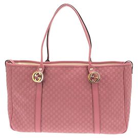 Gucci Pink Micro GG Leather Handbag Pink