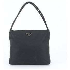 Saco Tote Prada em nylon Tessuto com logótipo triangular Preto