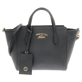 Gucci Black Leather Handbag Black