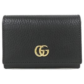 Gucci 739525 AAC1P Leather Card Case Black