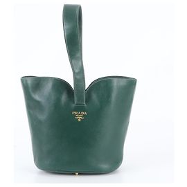 Prada Green Leather Handbag Green