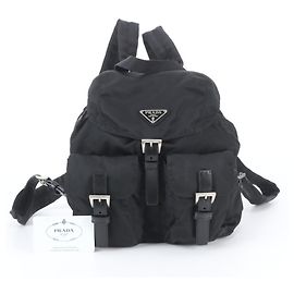 Mochila Prada em nylon Tessuto com logótipo triangular Preto