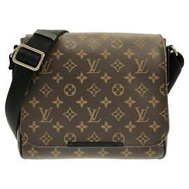 Louis Vuitton Monogram Macassar District PM Shoulder Bag Brown