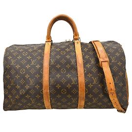 Louis Vuitton Keepall Bandoulière Monogram 50 Brown