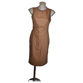 Joseph Vestido tubinho de lã cor camelo Camelo