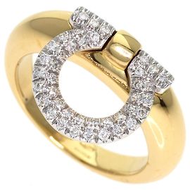 Anillo Salvatore Ferragamo Gancini Pave Diamond Otro
