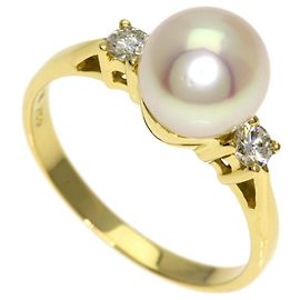 Anello Tiffany & Co. in perla e diamanti in oro giallo 18K Altro