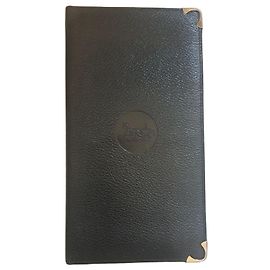 Céline Celine Paris Leder Geldbörse Schwarz