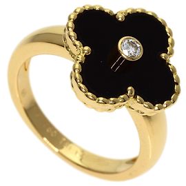 Anel Van Cleef & Arpels Vintage Alhambra Diamantes e Ónix Outro