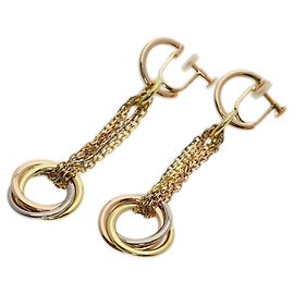 Pendientes largos Cartier Trinity en oro 18K Otro