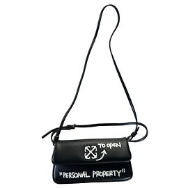 Off White Sac Off-White Jitney Shoulder 0.7 Quote Noir Blanc Noir Blanc