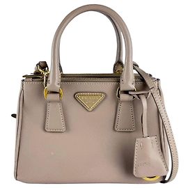 Prada Grayish Leather Handbag Grey
