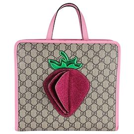Sac à main Gucci GG Supreme Canvas Marron Rose