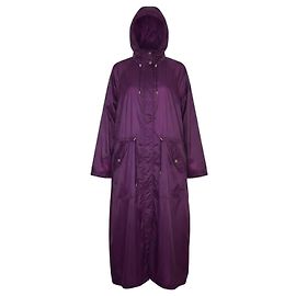 Imperméable Trench Long à Capuche en Nylon Violet VERSACE Veste Coupe-vent 50 Violet