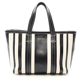 Bolsa Balenciaga Barbes em couro Black/White Preto Branco