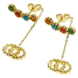 Orecchini Gucci Double G in pietre multicolore e oro giallo 18K Altro