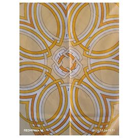 Emilio Pucci Printed silk scarf White Beige Yellow