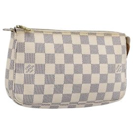 LOUIS VUITTON Damier Azur Pochette Accessoires Pouch N51986 LV Auth 196222 Autre