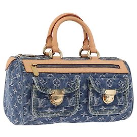 LOUIS VUITTON Monogram Denim Neo Speedy Hand Bag Blue M95019 LV Auth 195233SAV Bleu