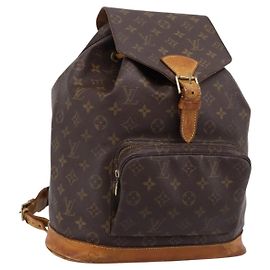 Mochila LOUIS VUITTON Monogram Montsouris GM M51135 LV Auth ka5611 Monograma