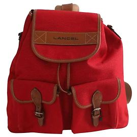 Sac à dos Lancel rouge en tissu Rouge