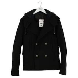 Dolce & Gabbana Black Wool Coat Men Black