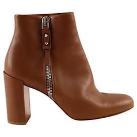 Stivaletti Christian Louboutin in pelle camel Cammello