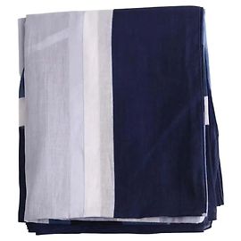 Chèche Hermès en coton bleu Bleu