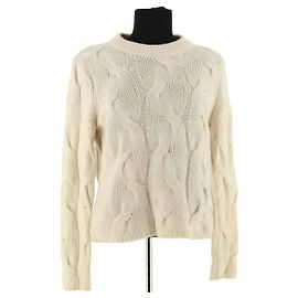 Jersey Eric Bompard de cashmere ecru Crudo