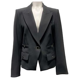 Veronica Beard Black Roya Dickey Jacke Schwarz