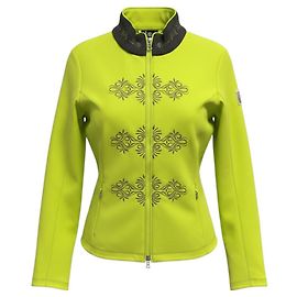 Veste Bogner vert lime avec broderies et fermeture éclair avant Vert