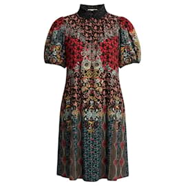 Autre Marque Alice + Olivia Red / Blue Multi Patchwork Mini Dress Multiple colors