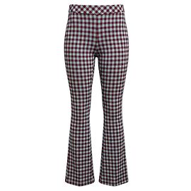 Autre Marque Rosetta Getty Blue / Red Gingham Jacquard Flare Pant Multiple colors