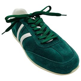 Céline Sneaker basse stringate Celine Green Jogger in pelle di vitello scamosciata Verde