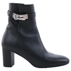 Hermès Saint Germain Leather Boots 37.5 Black