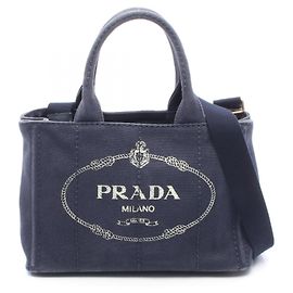 Borsa Tote 2-Way Prada CANAPA Blu navy