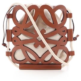 Borsa a tracolla Loewe Anagram Cutout Marrone Crudo