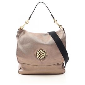 Borsa a tracolla 2-Way Maia Metallic Anagram Loewe D'oro Metallico