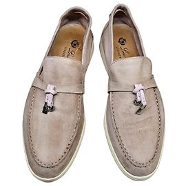 Mocassins Loro Piana Summer Walk en daim beige Beige