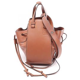 Sac à main Loewe Hammock Drawstring Mini Marron