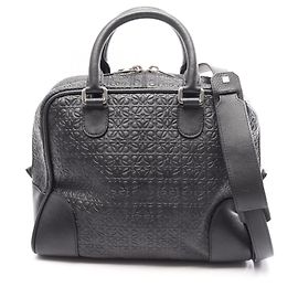Loewe Amazona 75 Repeat Anagram 2-Way Handbag Black