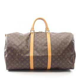 Louis Vuitton Keepall Bandoulière 55 Boston Bag Marron