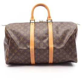 Bolsa Boston Louis Vuitton Keepall 45 Monogram Marrom