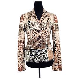 Moschino Cheap and Chic animalier Jacke 2000er Braun