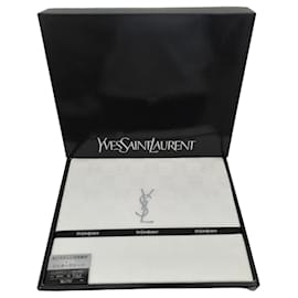 Drap de lit en jacquard Yves Saint Laurent blanc Blanc