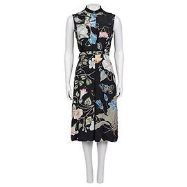 Gucci Black Printed Midi Dress - Elegant IT 40 S Pre-owned Other