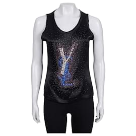 Débardeur en soie avec cristaux Vintage Yves Saint Laurent Sz.S d'occasion Autre