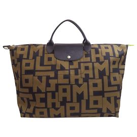Longchamp Le Pliage LGP Tote Bag Black Khaki
