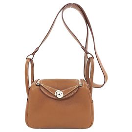 Hermès Hermes Mini Lindy Gold Handtasche Golden